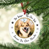 JUESMOS dog memorial ornament cover features paw prints, heart, and star for memory keepsake.