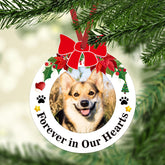 JUESMOS dog memorial ornaments cover with paw prints and snowflakes, ideal for cherished memories on the Christmas tree.