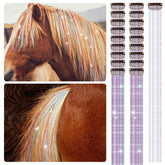 Juexica horse bling clip in brown blends with fur for natural shine
