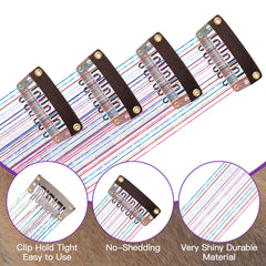 Juexica multicolor tinsel clip set offers versatile mane styling options