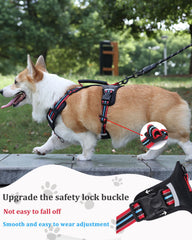 JUFOO No Pull harness breathable air mesh keeps dogs cool during adventures