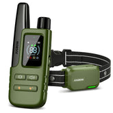 Jugbow 4200FT collar on dog enabling long-range training outdoors.