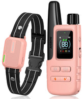 Jugbow dog collar with remote handheld for easy training control indoors and outdoors.