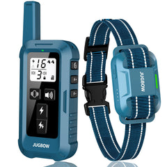 Jugbow remote for dog shock collar enables flexible training up to 4200 feet.