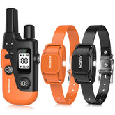 Jugbow dog training collar remote in use for controlled recall during off-leash practice.