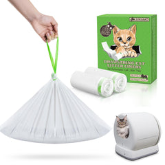 JUKAMO 60-pack litter liners on two rolls for Meo Want compatibility