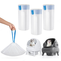 JUKAMO 60-pack cat litter bags show perfect Neakas M1 fit for easy changes.