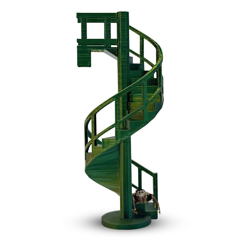 Julang Jumping Spider Spinning Stairs in dark green adds enriching climbing routes for enrichment
