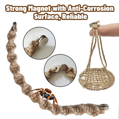Jumping Spider Rope Bridge made from natural hemp rope for durable climbing.