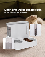 Junbec-Pet cat feeder gravity-dispensing demonstrates easy self-feeding for busy households.