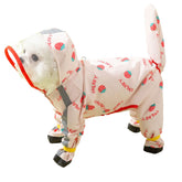 Junchl Strawberry XL dog raincoat full-coverage shield for rainy walks