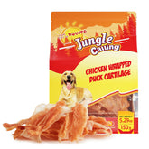 Jungle Calling: huesos envueltos de pollo para premiar durante el entrenamiento.