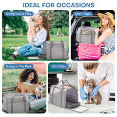 JUNGYOON Premium Cat Carrier collapsible water bowl keeps hydration handy on trips
