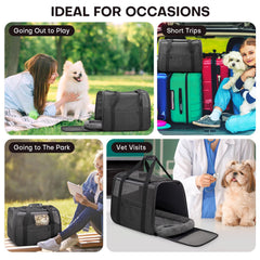 JUNGYOON Premium Cat Carrier side profile highlights reinforced structure and easy accessibility.