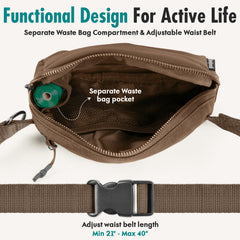 Junipooch dog treat pouch closeup showing easy-access snack storage on walks.