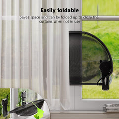 JUNSPOW cat window perch breathable mesh keeps cats cool in heat.