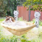 JUNSPOW cat window perch folded state showing compact storage for easy stowing.