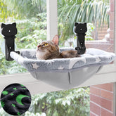 JUNSPOW cat window perch glow-in-the-dark design for night lounging