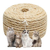 Juomid Cat Sisal Rope 6mm 98ft on a spool for easy DIY cat furniture use.