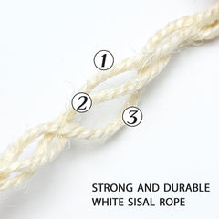 Juomid sisal rope used in a DIY cat tree project highlighting versatility.