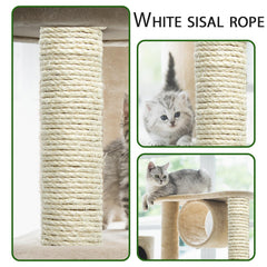 Juomid sisal rope wrapped around a post demonstrating cat scratcher repair.