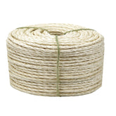 Juomid white sisal rope 3mm 50m close-up highlighting rough scratching surface for cats.