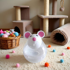 Juroicessry cat toy in action helps keep feline friends entertained.