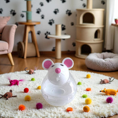 Juroicessry treat-compartment action showcases slow-reward fun for cats.