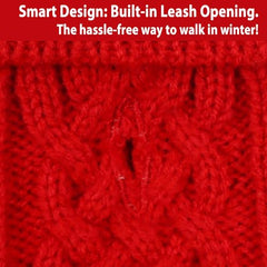Just Jolly festive red dog sweater suitable for spring, autumn, and winter photos