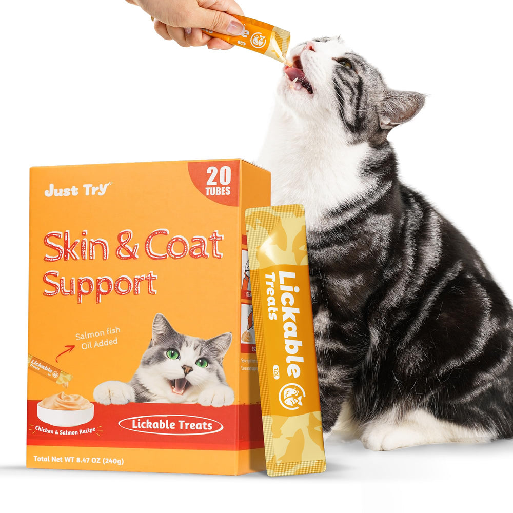 Just Try 20 tubes pack front shows easy feeding portions for daily care