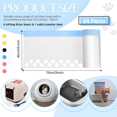 Jutom unfolded liner layers in a litter box demonstrate quick setup.