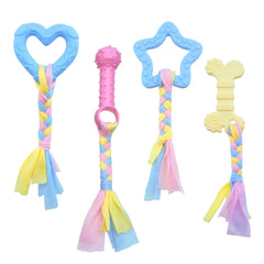 Juxiamal puppy teething toy bone yellow helps soothe teething discomfort