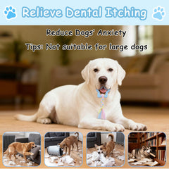 Juxiamal puppy teething toy cylinder pink textured surface for dental cleaning