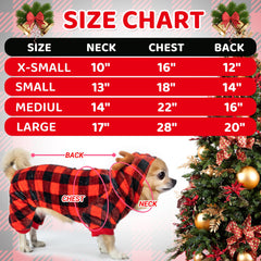JVVGPET soft warm flannel fabric for small dogs wearing cozy PJs.