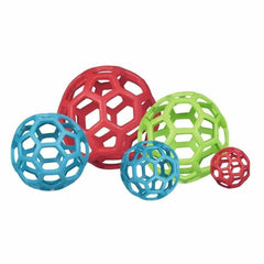 JW HOL-ee Roller medium two-pack highlights durable rubber for fetch and bite.