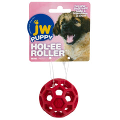 JW Pet Hol-ee Roller durable natural rubber gentle on gums and versatile