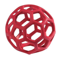 Natural rubber JW Pet Hol-ee Roller supports chewing and teething-style play.