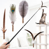 JXFUKAL cat wand toy 68-inch length for extended indoor play sessions.