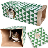JZMYXA cat paper bag tunnel toy opened for quick play sessions.