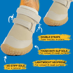 JZXOIVA dog shoes size 1 sole-detail highlights rugged anti-slip sole for hardwood floors.