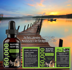 K2xLabs Buster hemp oil 2-pack packaging emphasizes value and four-month supply.
