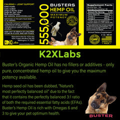 K2xLabs Buster omega balance 3-6-9 illustrates healthier joints and nourishment.