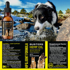 K2xLabs Busters hemp oil dropper ready to dispense into pet meals