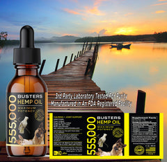 K2xLabs Busters label close-up highlighting omega-3-6-9 balance.