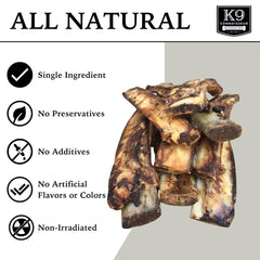 K9 Connoisseur close-up of beef marrow rib bone highlights real marrow flavor
