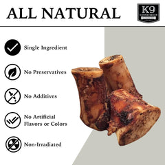 K9 Connoisseur durable chew bones close-up — real marrow for satisfying cravings.