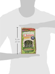 K9 Granola Factory Green Bean Chips close-up reveals crispy fiber-rich chips for weight-conscious dogs