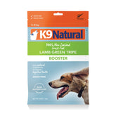K9 Natural freeze-dried topper with lamb green tripe in bowl boosts meal appeal.