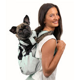 K9 Sport Sack Air 2 medium in light grey shows side macro-mesh for cooling during walks.