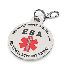 K9King ESA tag clip demonstrates easy switching between collars, harnesses, and vests.